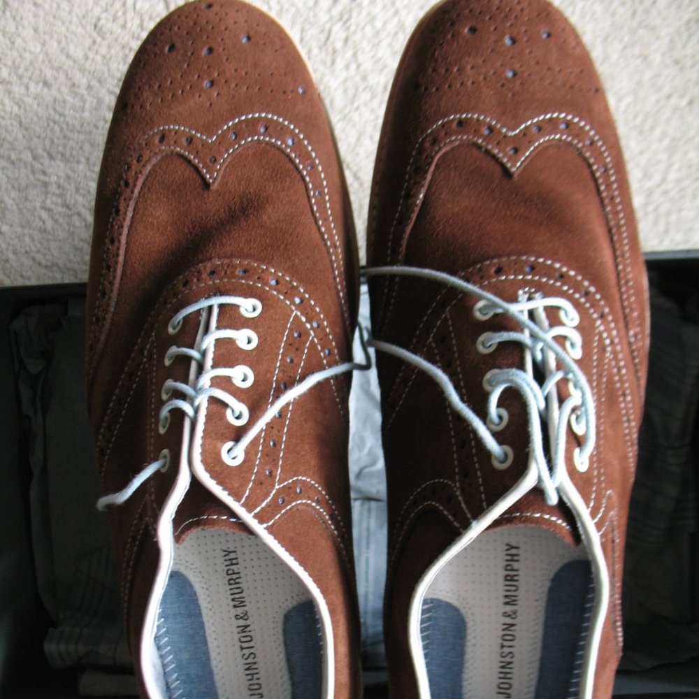 Johnston & Murphy  Dark Brown Suede Shoes -13M